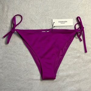 Calvin Klein Swimwear Cheeky Side Tie Bikini Bottom